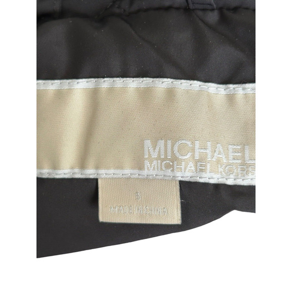 Michael Michael Kors Jacket Size S Black Full Hidden Zipper Button Quilted Coat - Picture 6 of 11